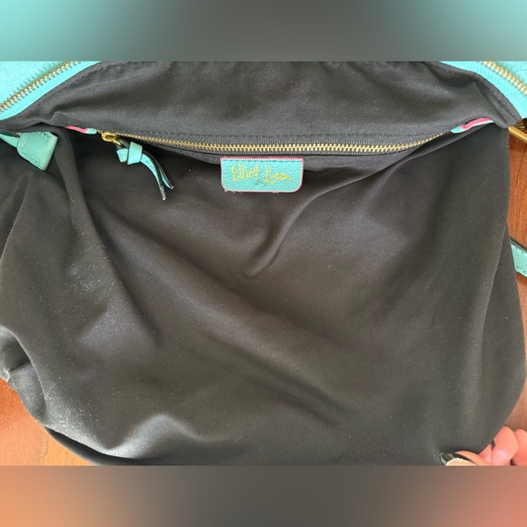 Elliott Lucca Medium Faro Turquoise Leather Satchel Crossbody | Beach Ready ☀️🏝️ - Picture 14 of 17